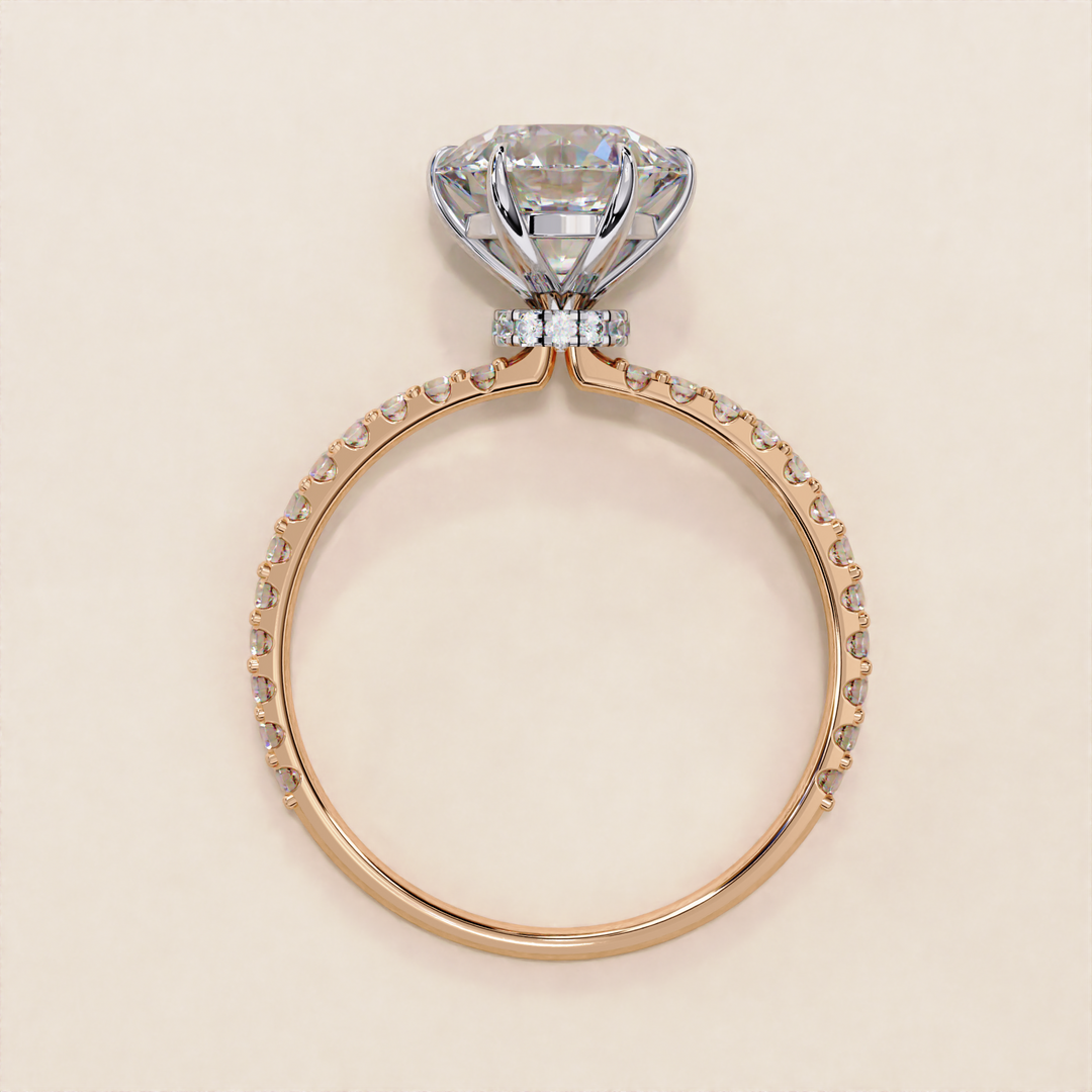 sparkling lab stone | white gold brilliance | 14k gold lab ring
