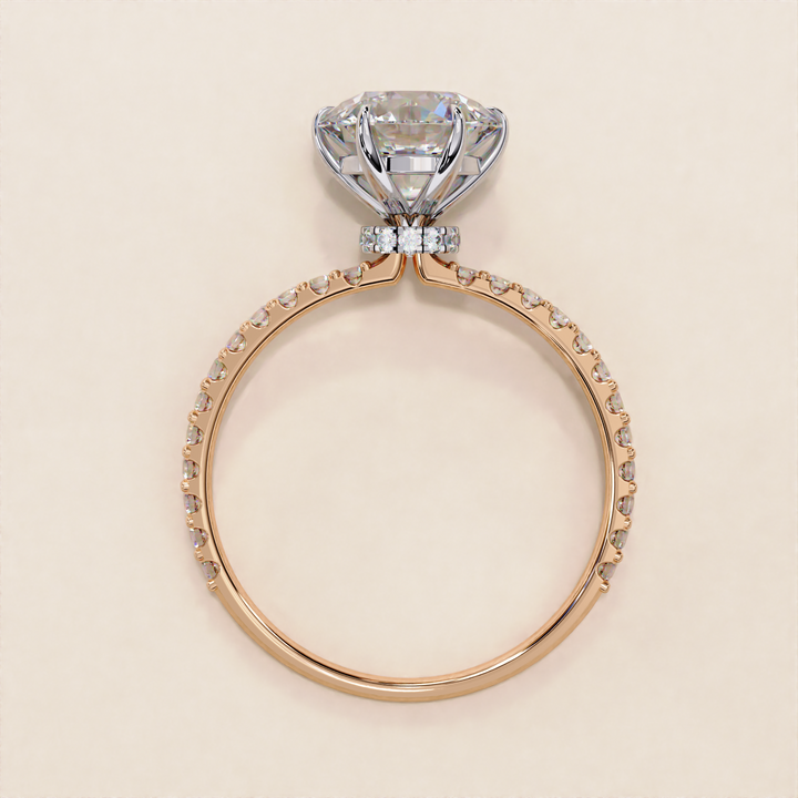 sparkling lab stone | white gold brilliance | 14k gold lab ring
