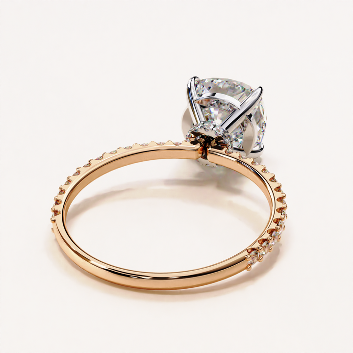 luxury diamond look | round shape ring | romantic ring design
