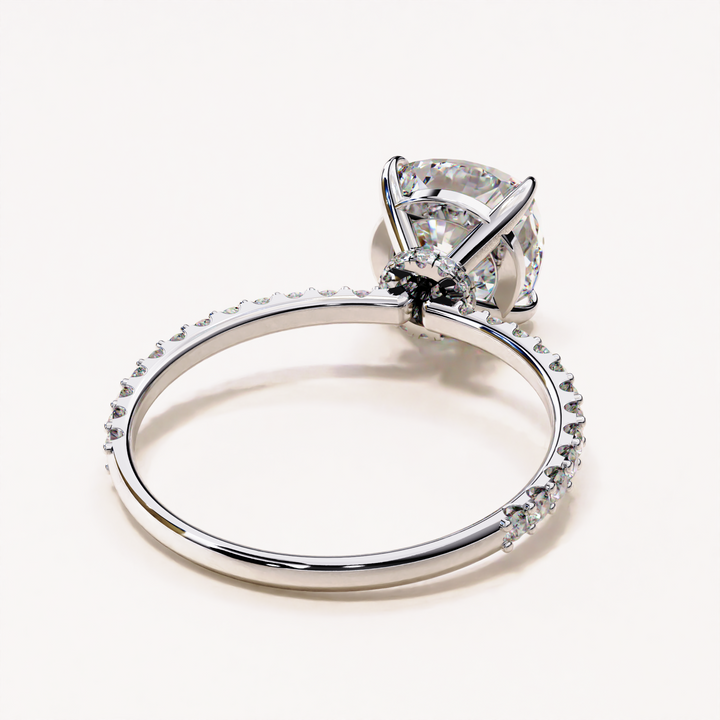 round brilliant cut | lab created diamond ring | elegant diamond ring
