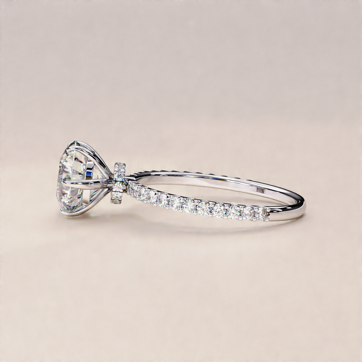 white gold solitaire | ethical diamond ring | handcrafted diamond band

