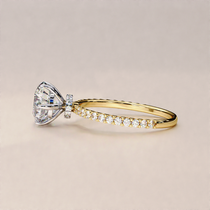 brilliant cut lab ring | engagement ring white gold | conflict free sparkle

