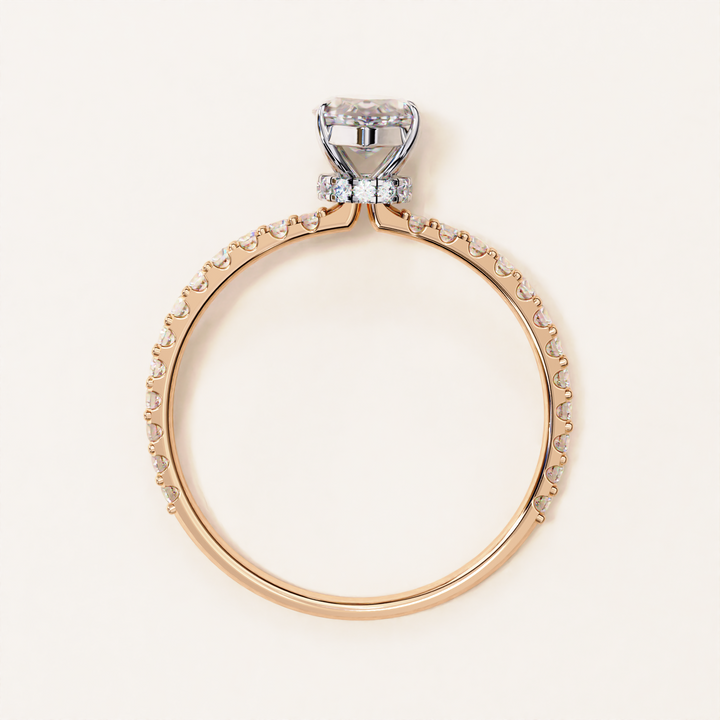 trendy bridal ring | slim band engagement ring | minimalist diamond ring
