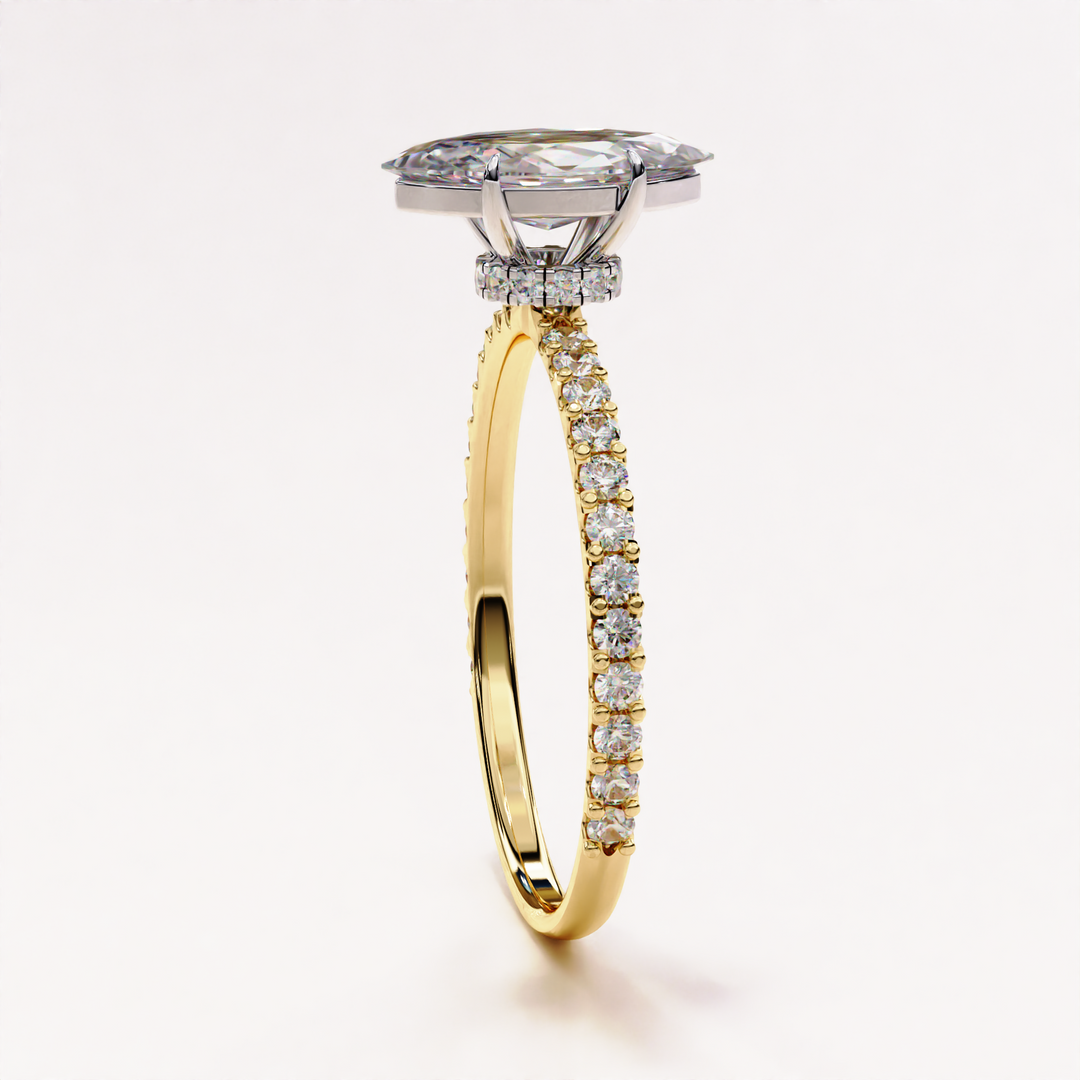 unique marquise ring | fancy cut lab diamond | solitaire engagement ring
