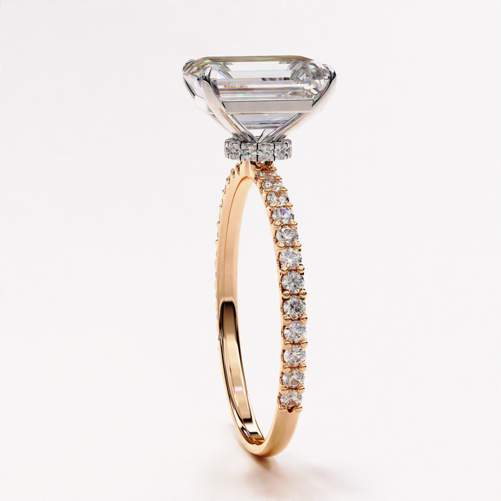 modern diamond solitaire | rose gold proposal ring | timeless lab ring
