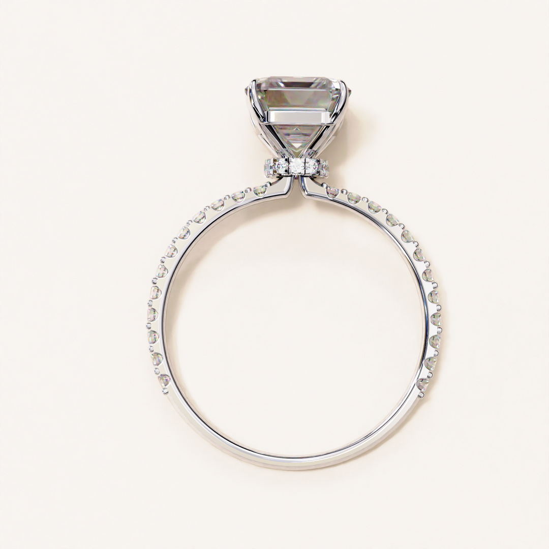 vvs radiant cut diamond | lab radiant diamond ring | radiant diamond in 14k gold
