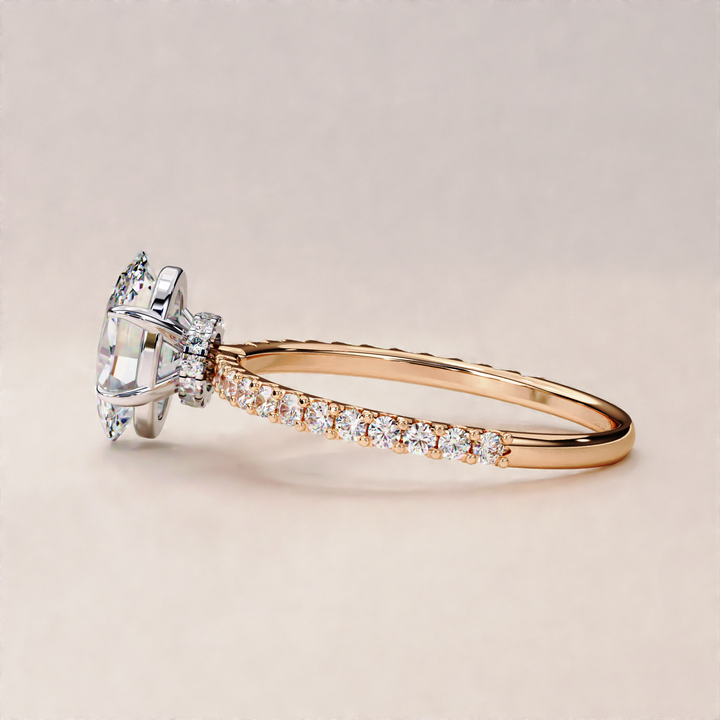 USA made lab diamond ring | dainty rose gold ring | love inspired ring
