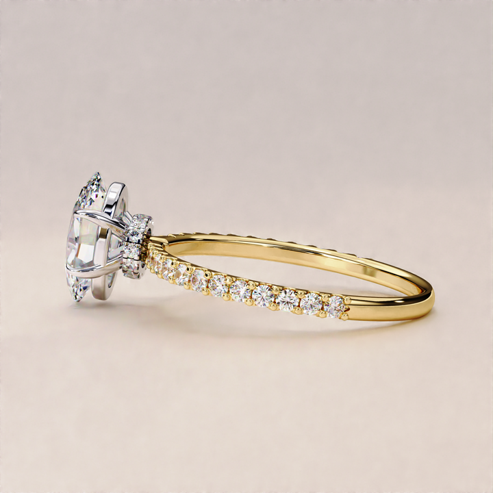 sustainable diamond ring | eco-friendly engagement ring | oval cut lab diamond
