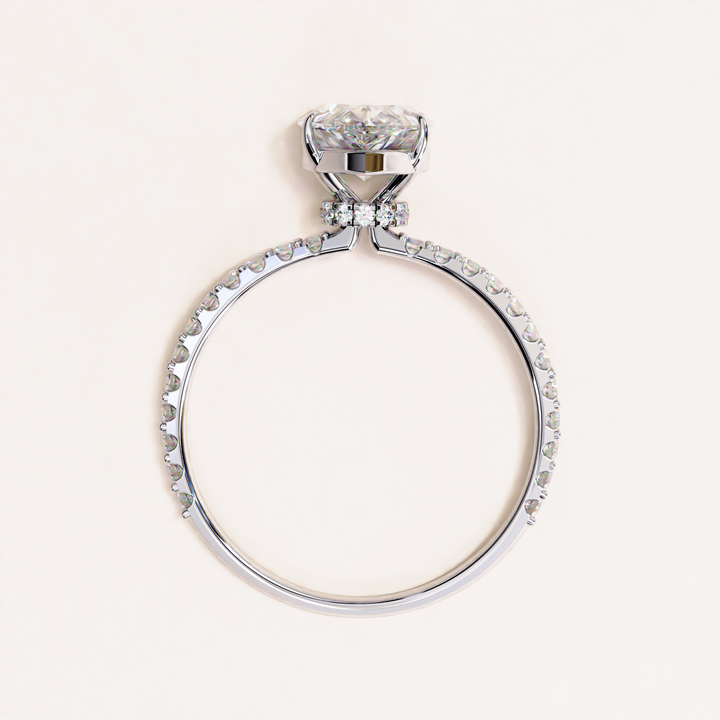 fine jewelry ring | yellow gold pear ring | brilliant lab diamond
