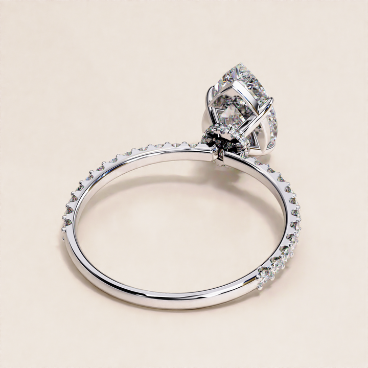 pavé diamond ring | lab diamond bridal | custom engagement ring
