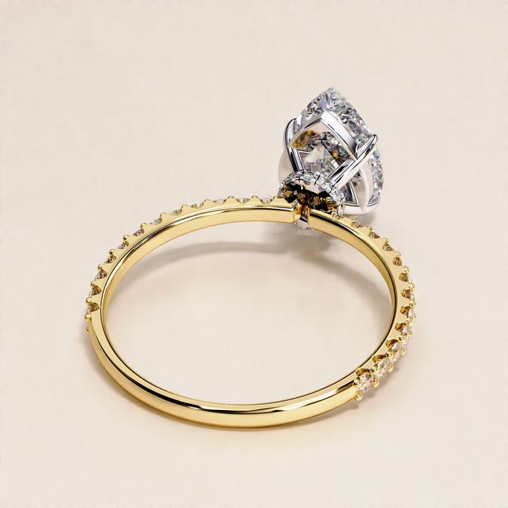 eco friendly ring | ethical diamond ring | pear solitaire ring
