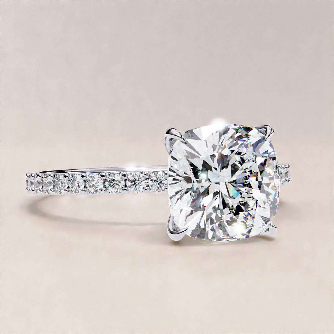 sustainable diamond jewelry | proposal ring cushion cut | eco-friendly diamond
