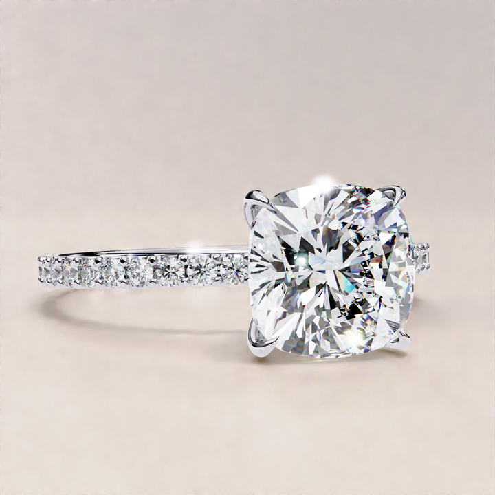 sustainable diamond jewelry | proposal ring cushion cut | eco-friendly diamond
