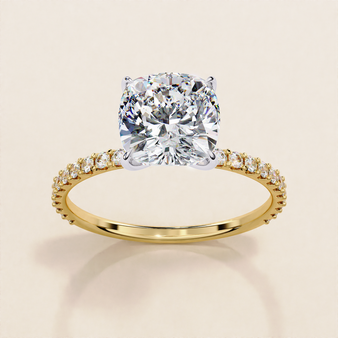 fine jewelry lab diamond | lab grown diamond cushion | luxury ring gift
