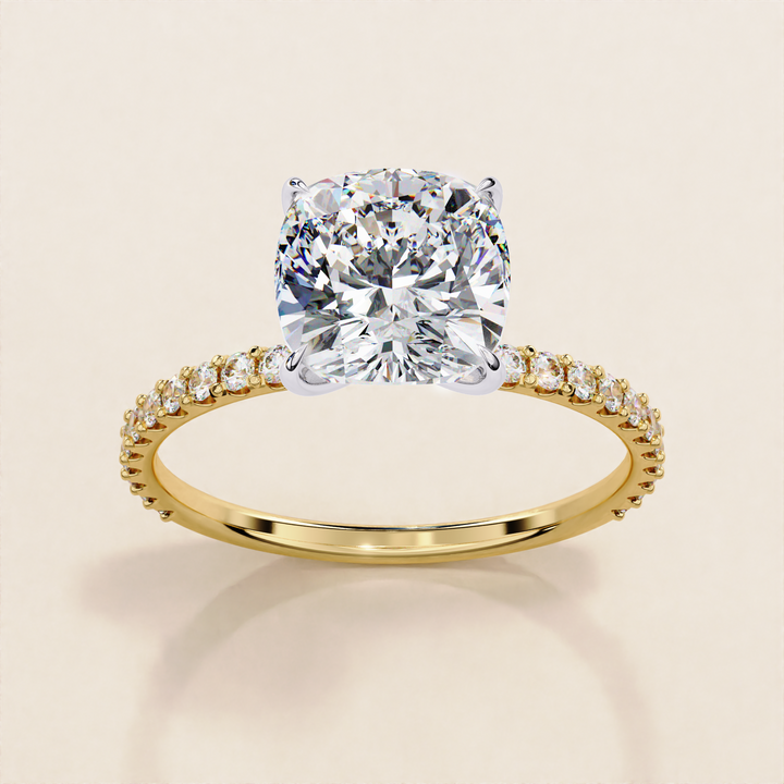 fine jewelry lab diamond | lab grown diamond cushion | luxury ring gift
