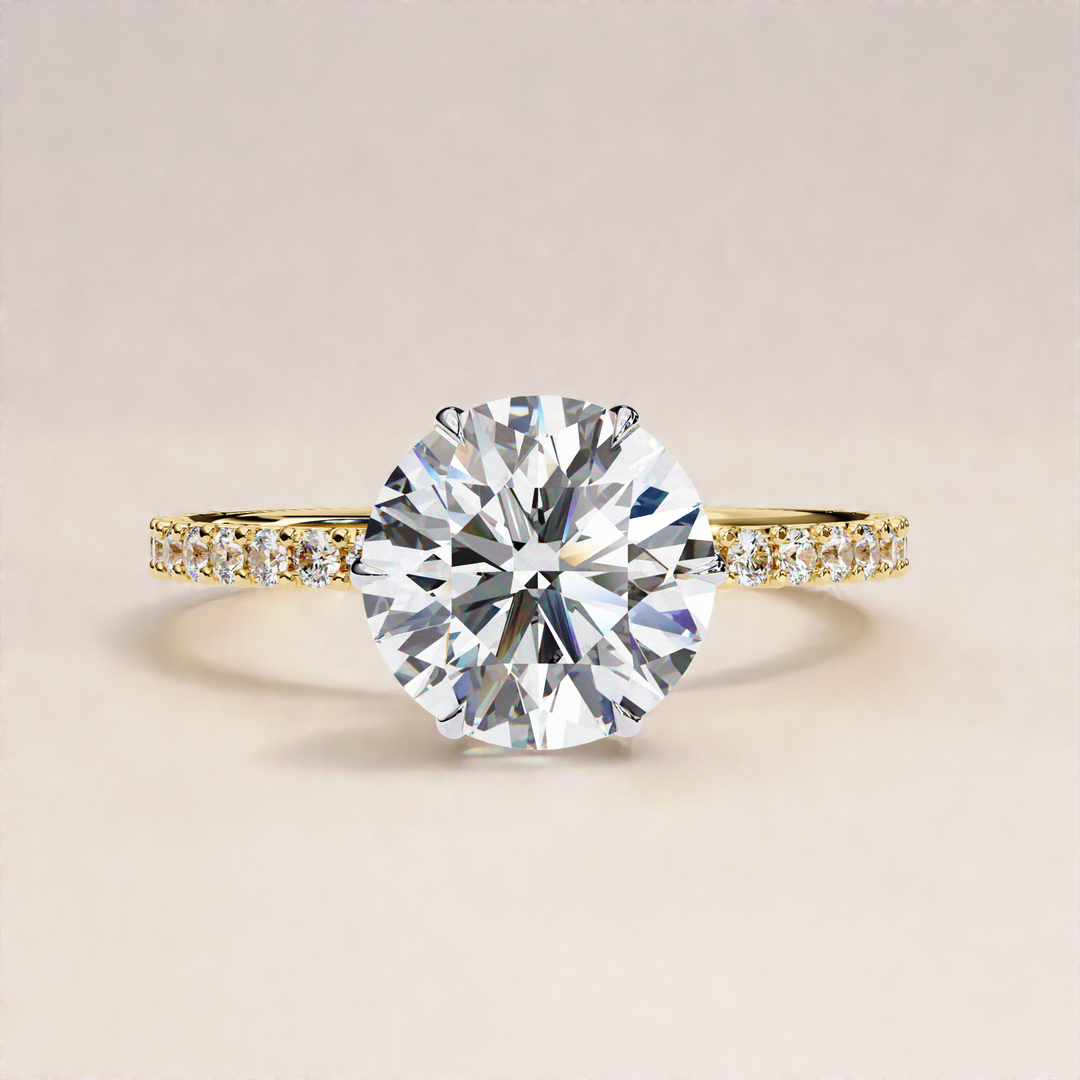 fine round diamond | high clarity lab stone | polished white gold
