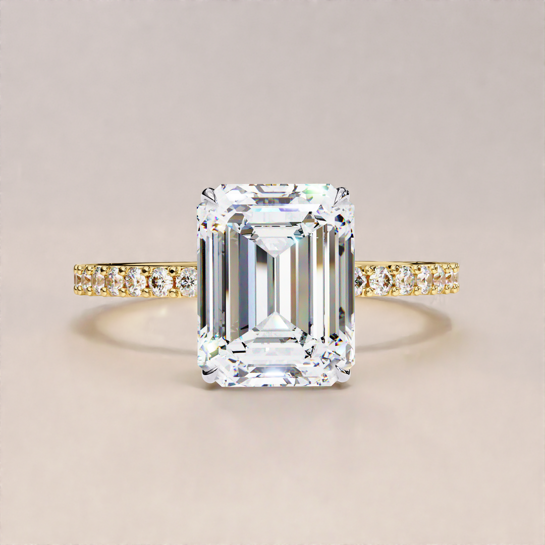 Emerald Cut Lab Grown Diamond Engagement Ring – Elegant & Ethical