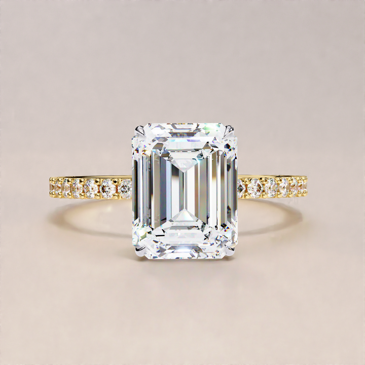 Emerald Cut Lab Grown Diamond Engagement Ring – Elegant & Ethical