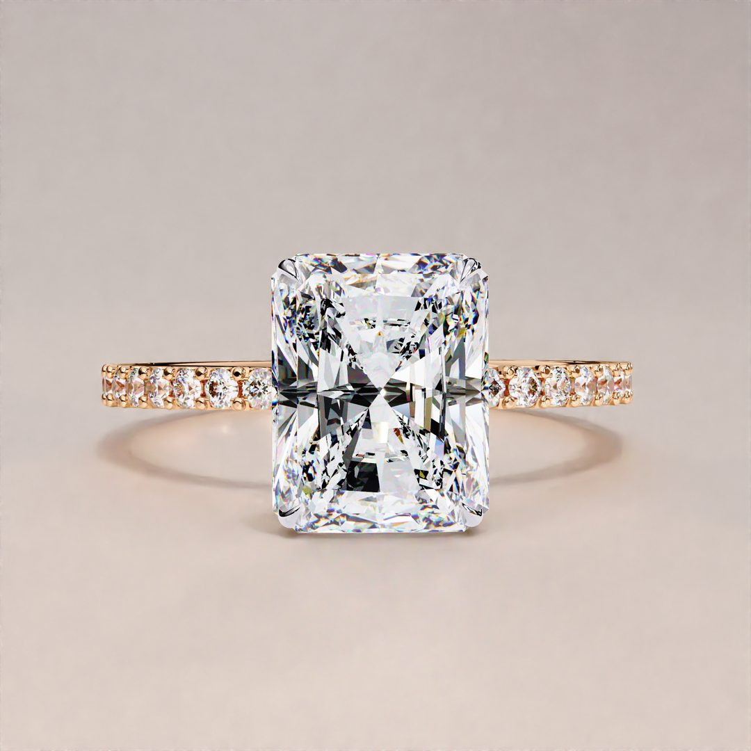 lab created diamond jewelry | radiant diamond solitaire | wedding proposal ring
