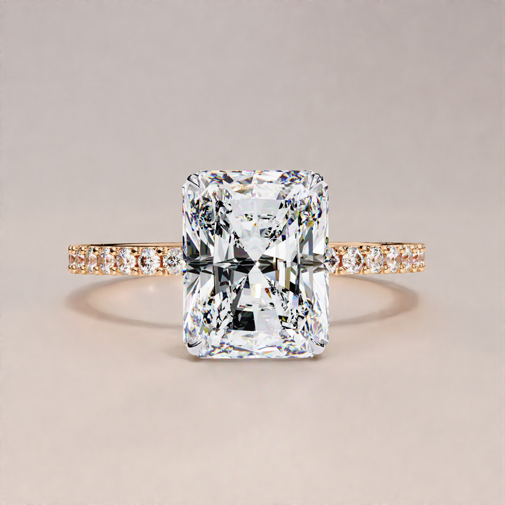 lab created diamond jewelry | radiant diamond solitaire | wedding proposal ring
