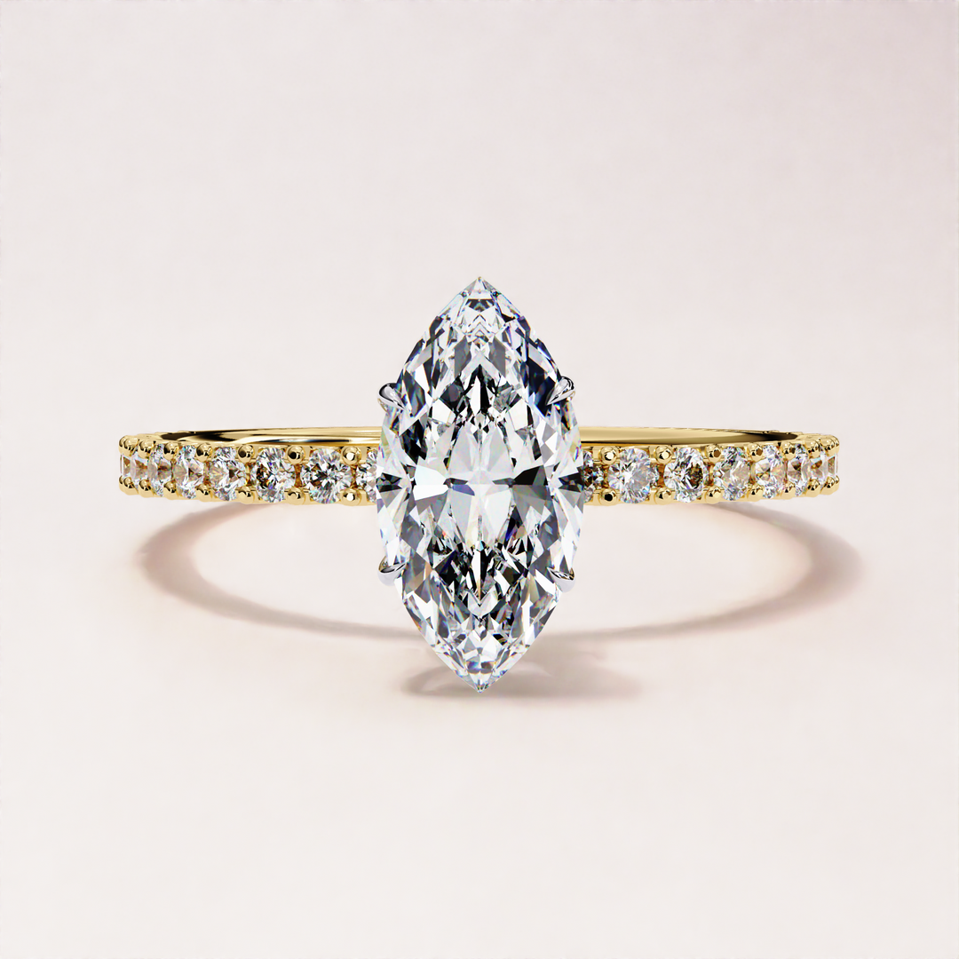 timeless marquise diamond | precision cut diamond | vintage style engagement
