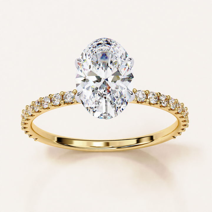 lab made oval diamond | unique engagement ring | rose gold lab ring
