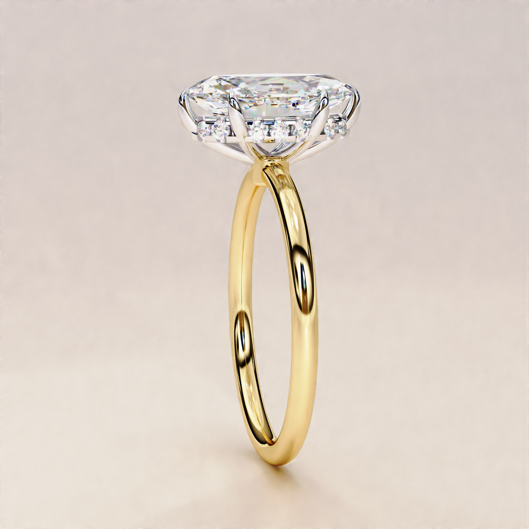 Gorgeous Wedding Jewelry | Lab Grown Bridal Diamond | Shimmering Marquise Cut Diamond | Chic Wedding Accessory | Beautiful Engagement Gift | Handmade Diamond Ring | Captivating Gold Band