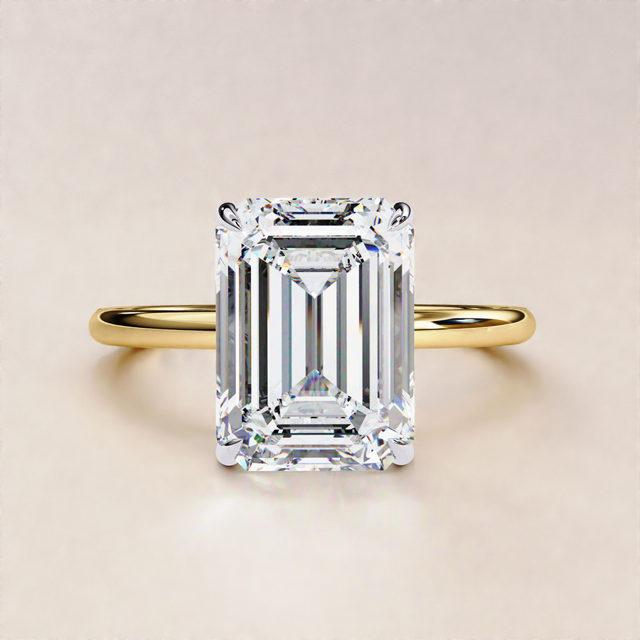 Emerald Cut Diamond Ring | Lab Grown Emerald Cut Diamond | Certified Emerald Cut Diamond