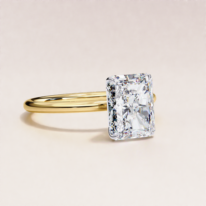 radiant cut jewelry for milestones | elegant radiant cut engagement ring | certified radiant cut lab grown diamond