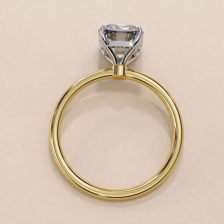 diamond jewelry with brilliant finish | hidden halo bridal jewelry with elegance | radiant cut diamond anniversary ring