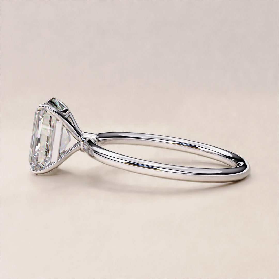 brilliant radiant cut engagement ring | eco-conscious lab grown diamond ring | hidden halo diamond gift for her | premium radiant cut diamond jewelry