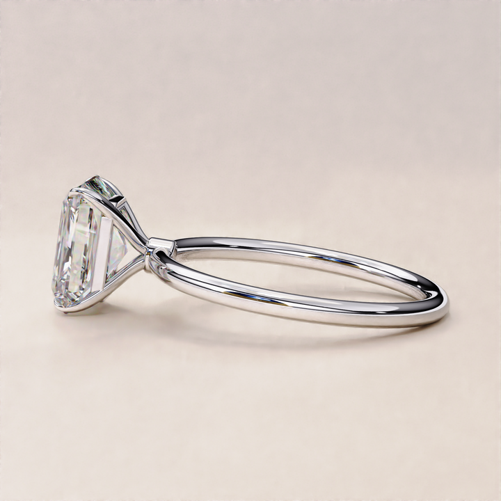 brilliant radiant cut engagement ring | eco-conscious lab grown diamond ring | hidden halo diamond gift for her | premium radiant cut diamond jewelry