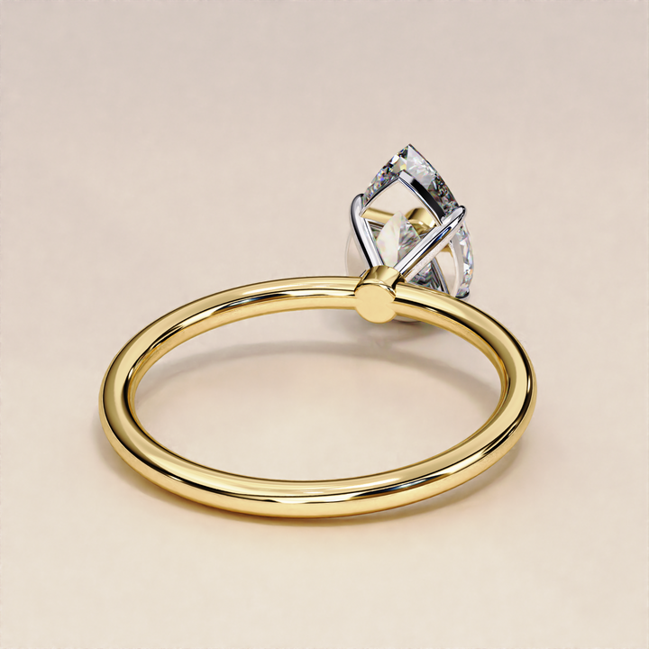 Pear Cut Engagement Ring | Solitaire Engagement Ring | Diamond Proposal Ring

