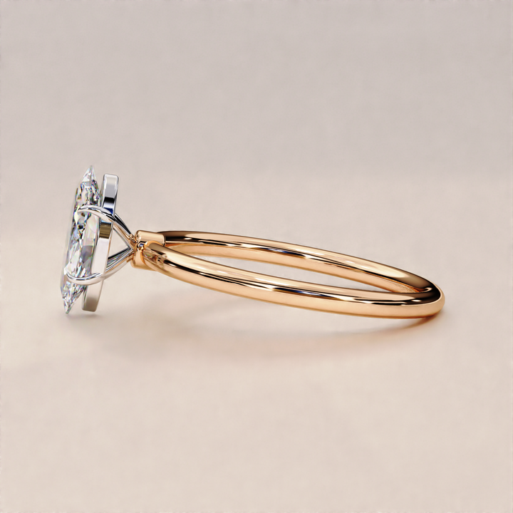 marquise cut solitaire diamond wedding ring | sparkling marquise cut diamond anniversary ring