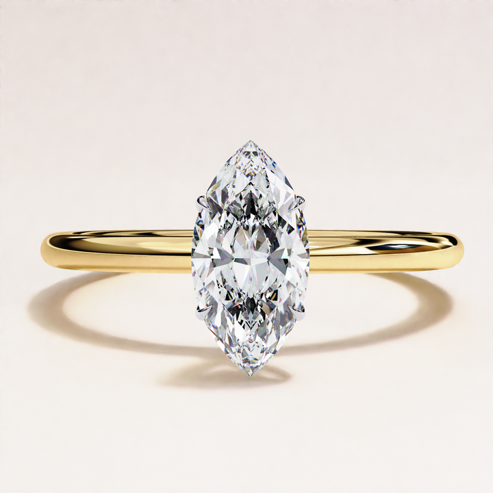  high-end marquise cut solitaire jewelry | sophisticated diamond ring for her