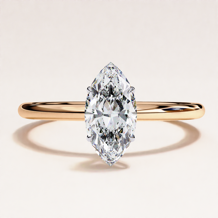 premium quality marquise cut diamond ring | solitaire diamond ring for engagement proposal
