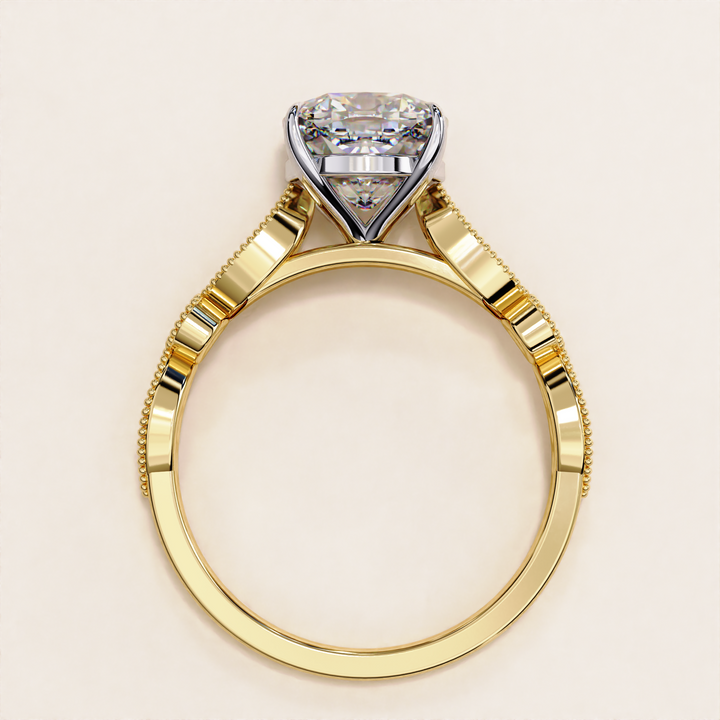 halo free cushion ring | delicate diamond ring | handcrafted lab ring
