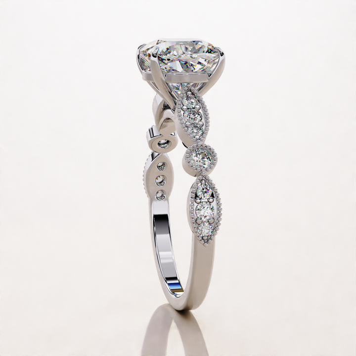 eco friendly engagement | conflict free diamond | classic cushion ring
