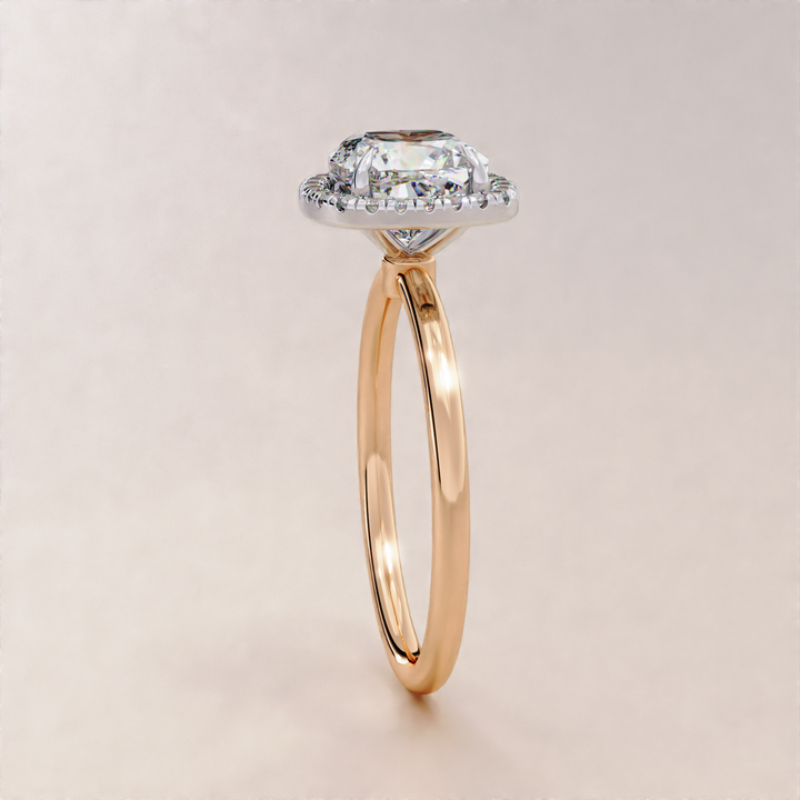Cushion Cut Lab Grown Diamond Halo Ethical Diamond Ring for Women