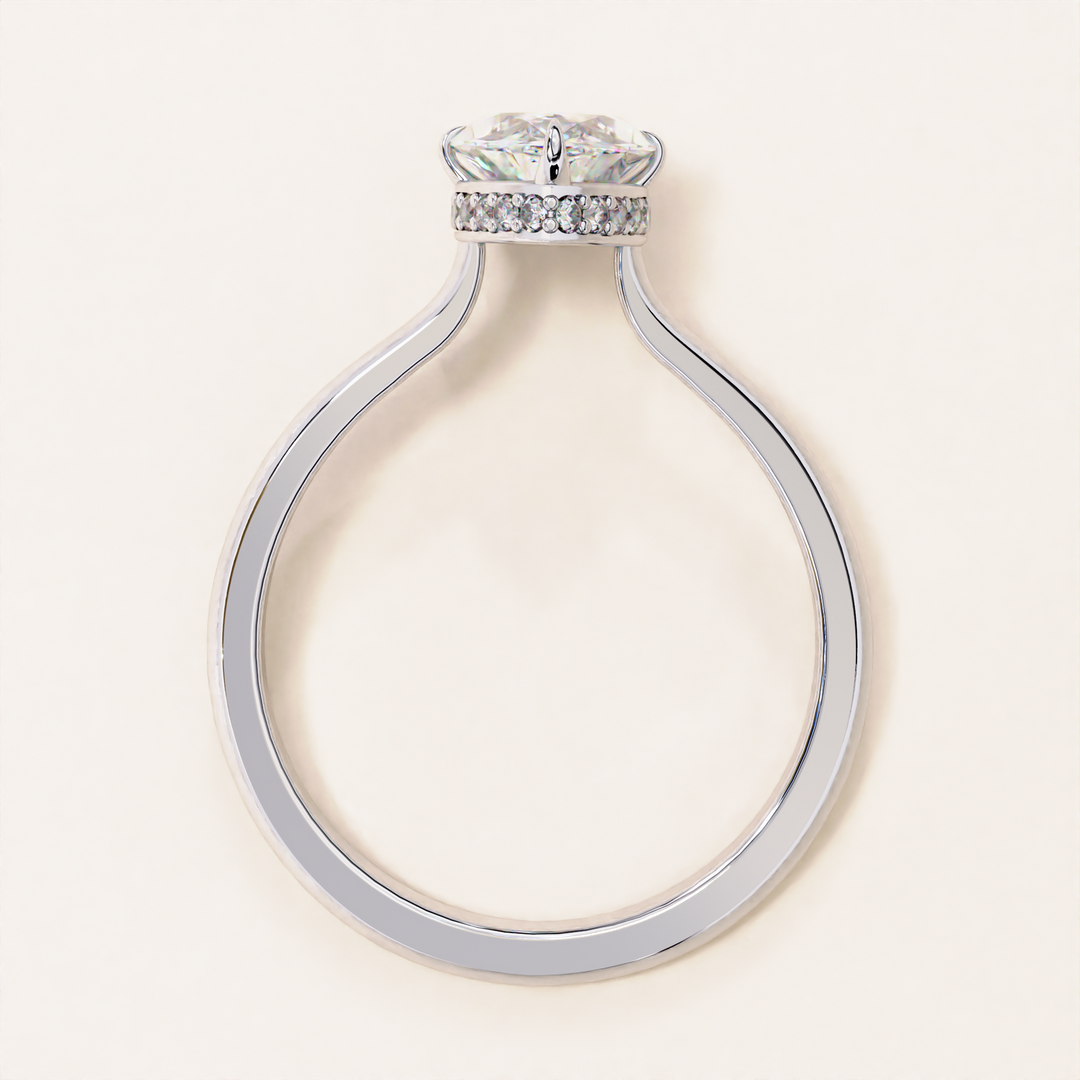 proposal ring rose gold | timeless engagement band | clean setting ring

