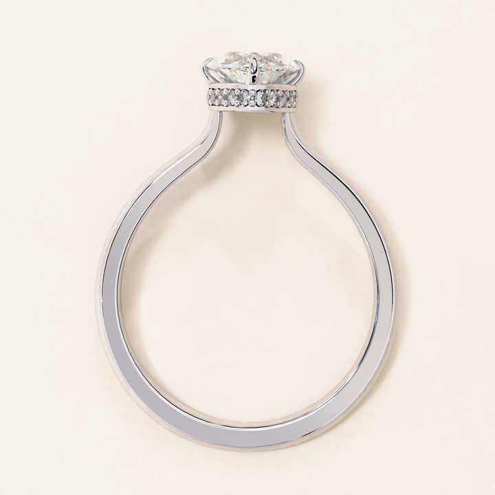 proposal ring rose gold | timeless engagement band | clean setting ring

