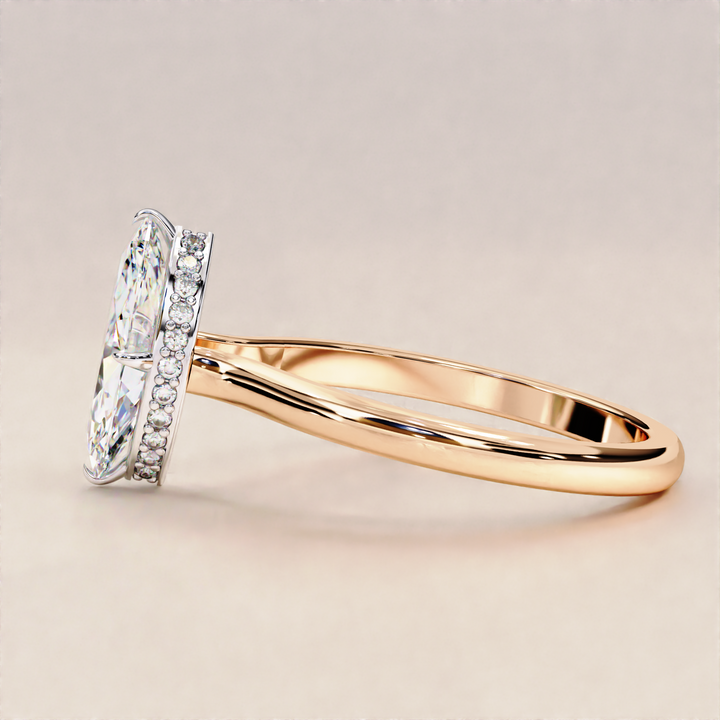 stacking engagement ring | lightweight diamond ring | gold diamond ring

