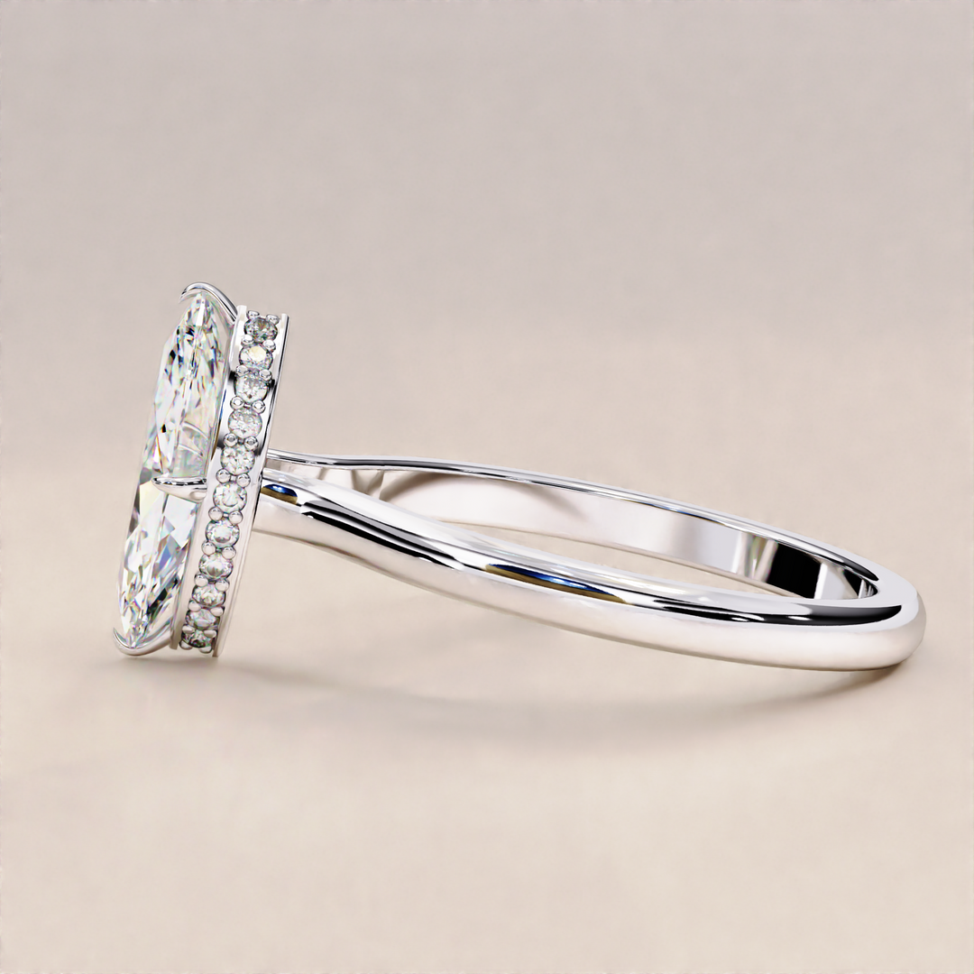 dainty rose gold ring | lab marquise diamond | solitaire brilliance

