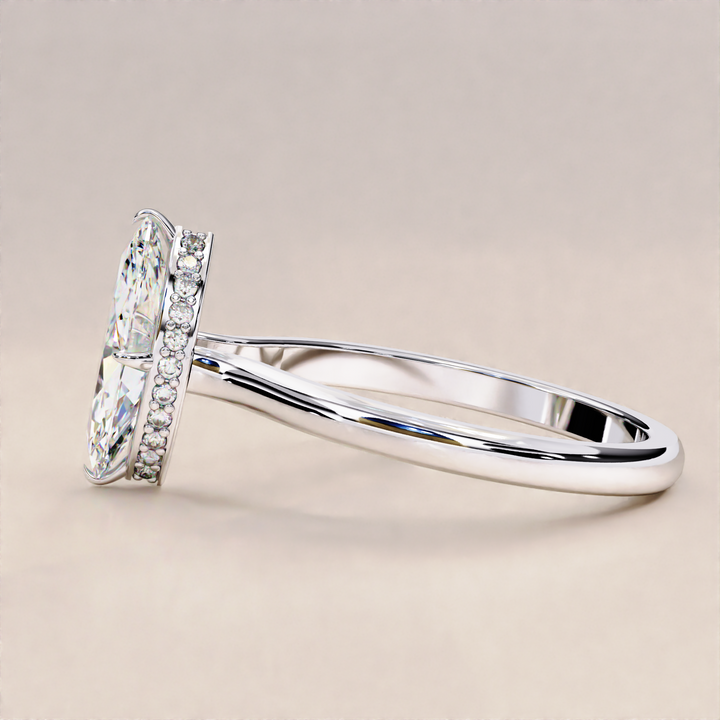 dainty rose gold ring | lab marquise diamond | solitaire brilliance

