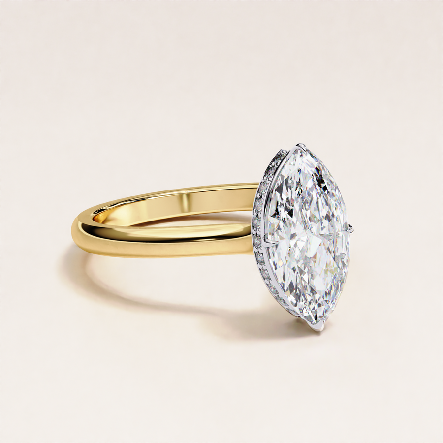 lab grown diamond ring | marquise diamond ring | rose gold ring

