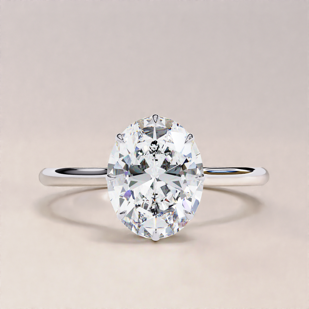 romantic lab ring | timeless diamond ring | modern solitaire
