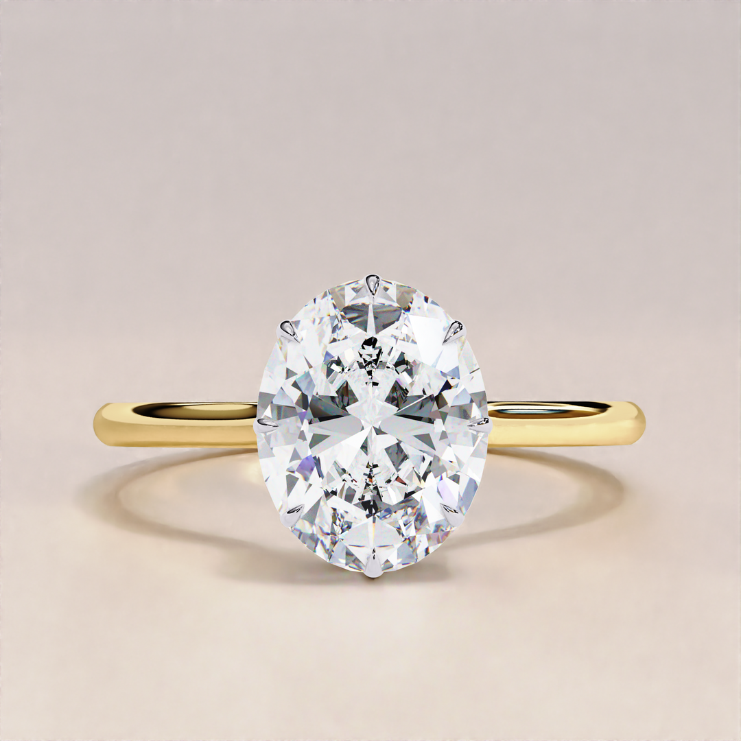 oval lab diamond | solitaire diamond ring | lab grown oval
