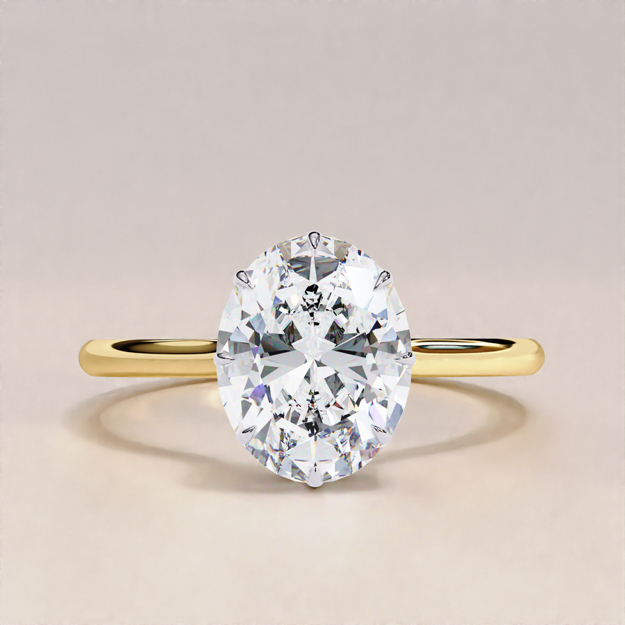 oval lab diamond | solitaire diamond ring | lab grown oval
