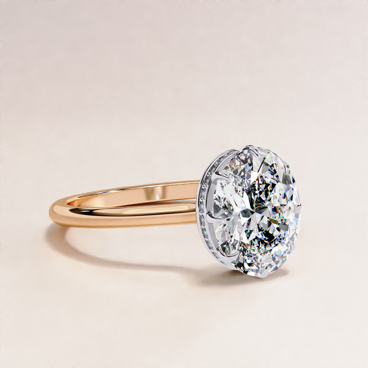 solitaire gift ring | dainty oval diamond | brilliant lab ring
