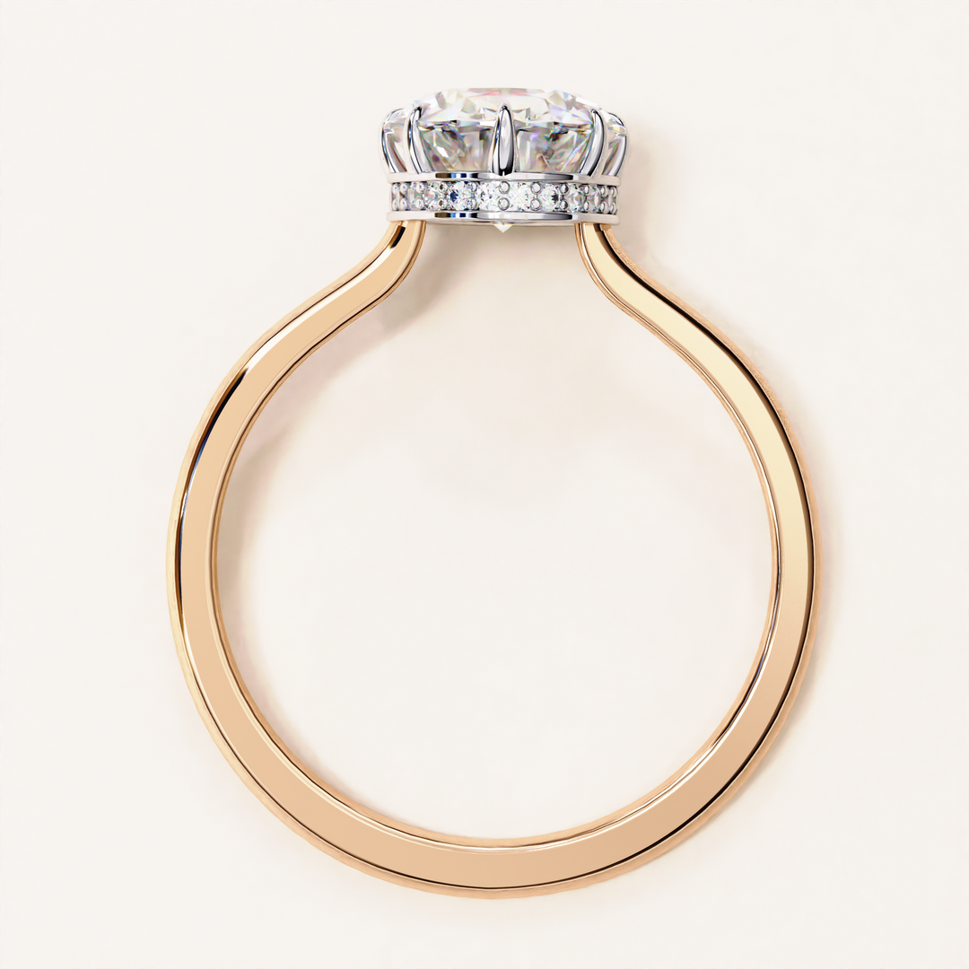 oval solitaire gold | ring with big diamond | everyday diamond ring
